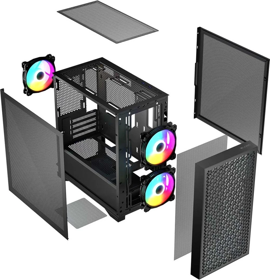Kasë LOGIC DART PRO ARGB MINI USB-C, e zezë