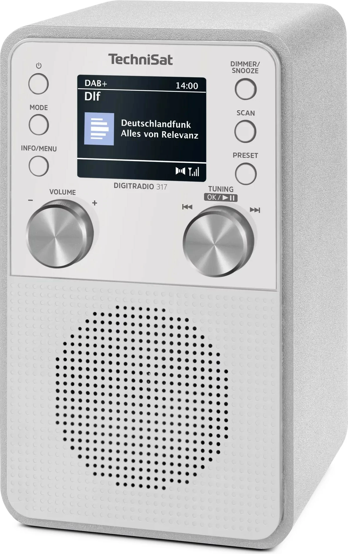 Radio digjitale TechniSat DigitRadio 317, DAB+, FM, e bardhë