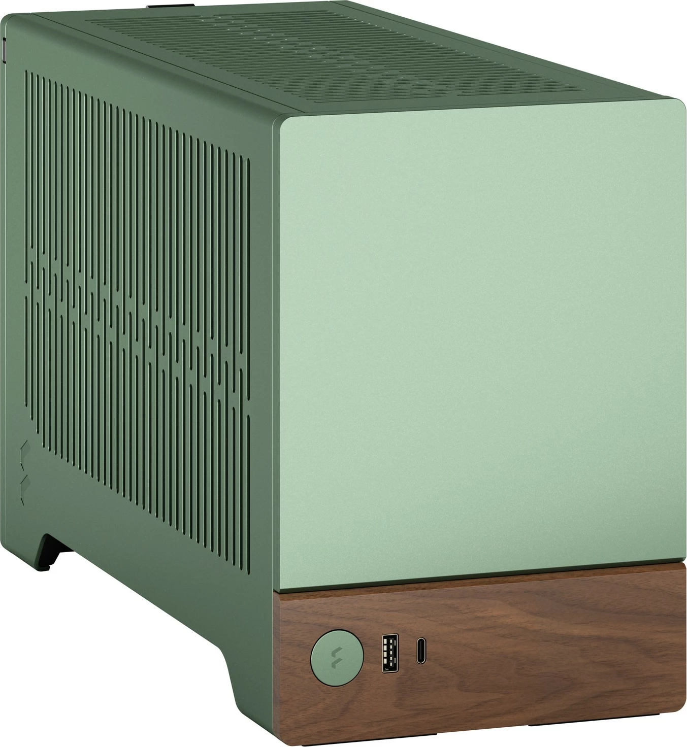 Kasë Fractal Design Terra Mini-ITX, alumini, arrë, jeshile