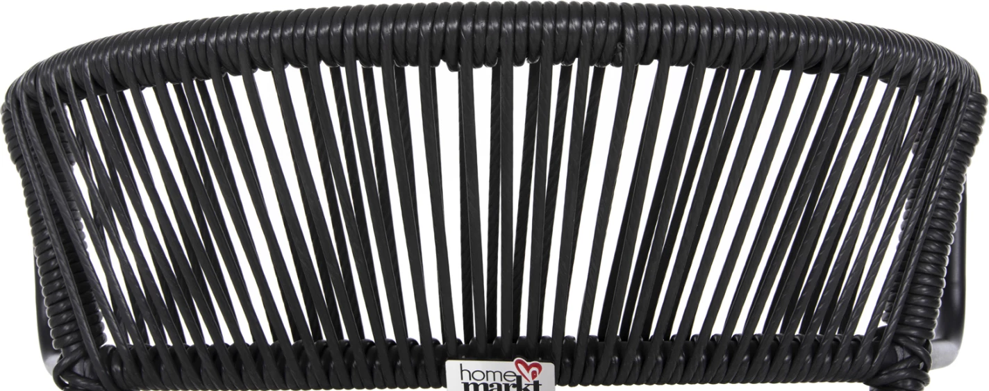 Karrige SUKI FH6053.02 metal dhe ratan sintetik, ngjyrë e zezë, 54x62x80H cm