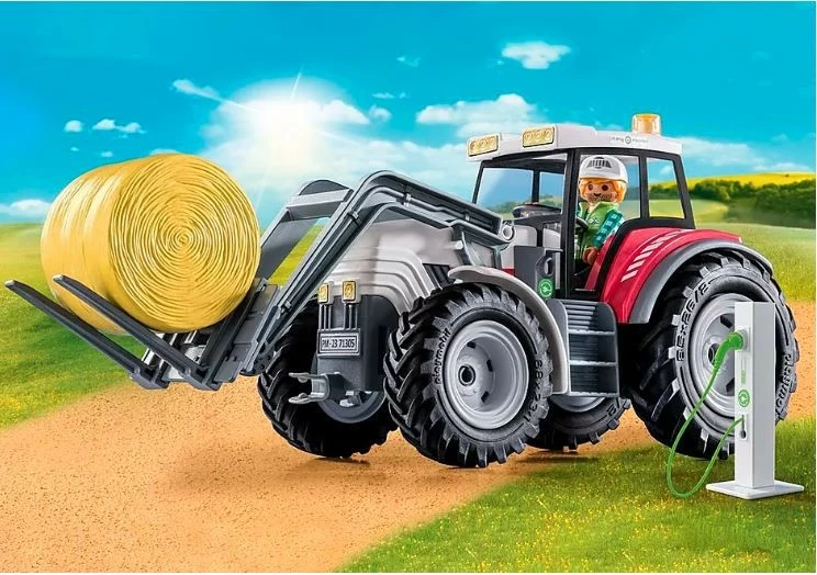 Set lodrash Playmobil Country 71305, traktor i madh me figurina dhe aksesorë, plastikë