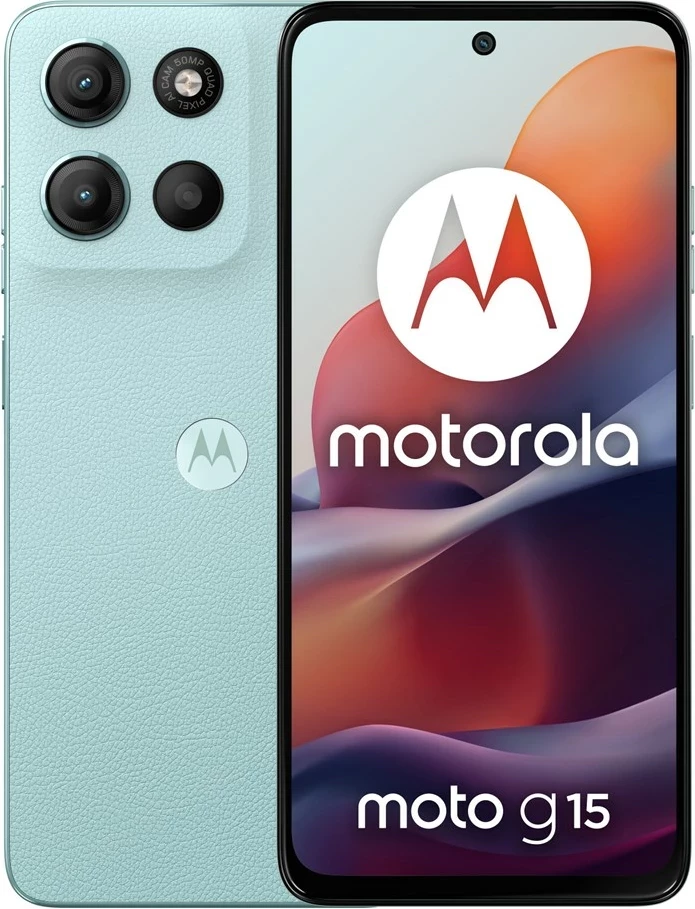 Celular Motorola moto g15, 6.72", 8 GB RAM, 128 GB, Blu e çelët