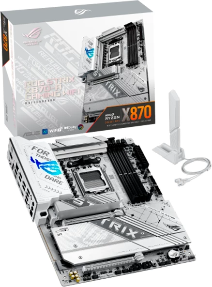 Pllakë amë ASUS ROG Strix X870-A Gaming WiFi, ATX, AM5, DDR5, e bardhë