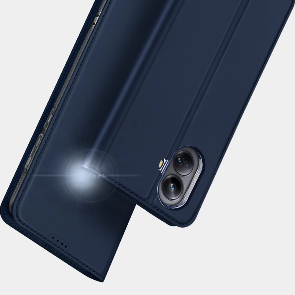Mbështjellës Dux Ducis Skin Pro për Realme 10 Pro, me kapak, xhep kartelash dhe funksion standi, Blu
