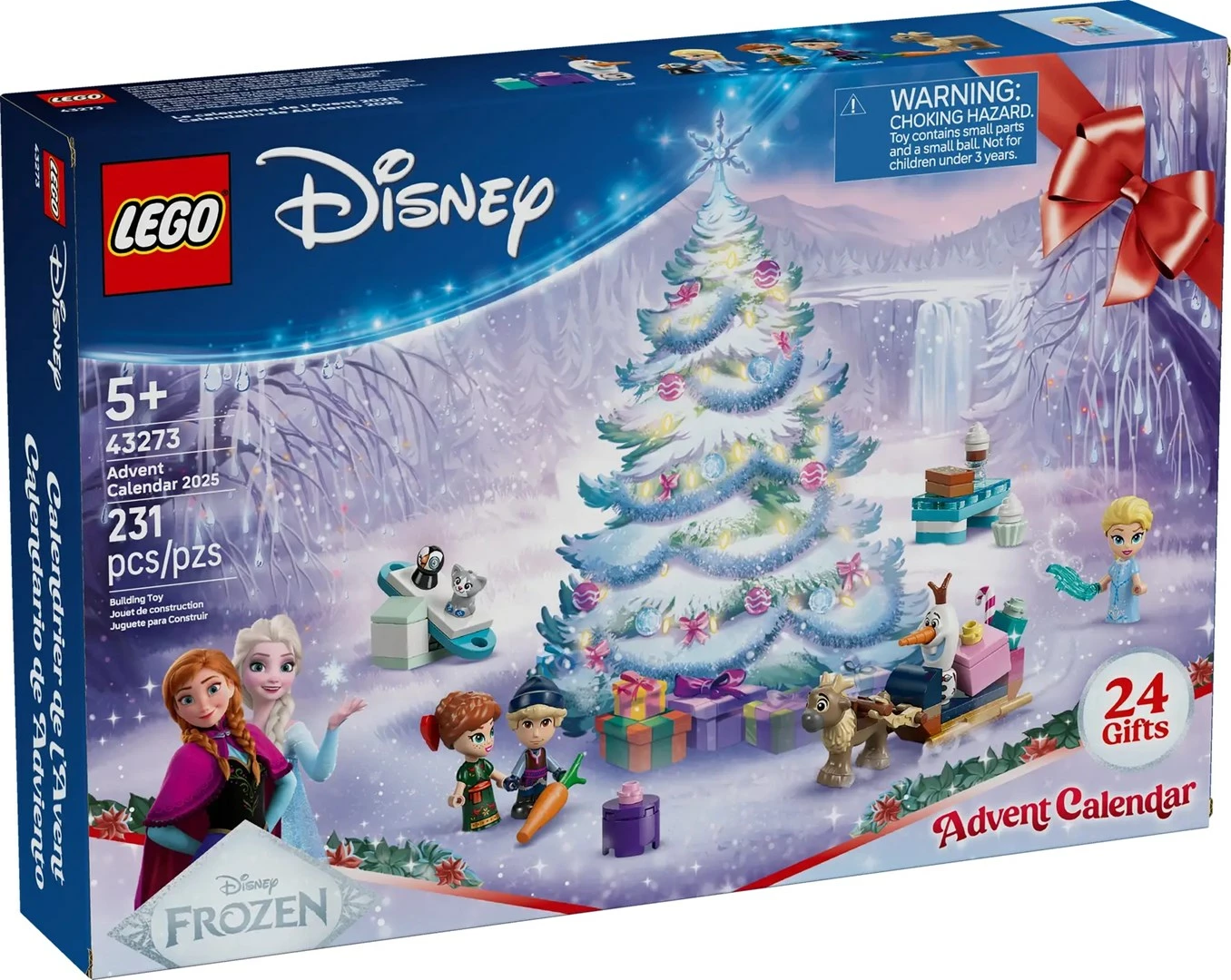 Kalendar adventi LEGO Disney 43273, 231 pjesë, 4 minifigura, Frozen