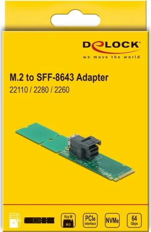 Adapter M.2 PCIe në Mini-SAS HD SFF-8643 Delock 63145