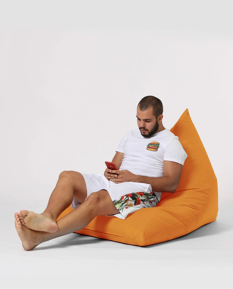 Puf kopshti, ngjyrë portokalli, Pyramid Big Bed, Atelier del Sofa