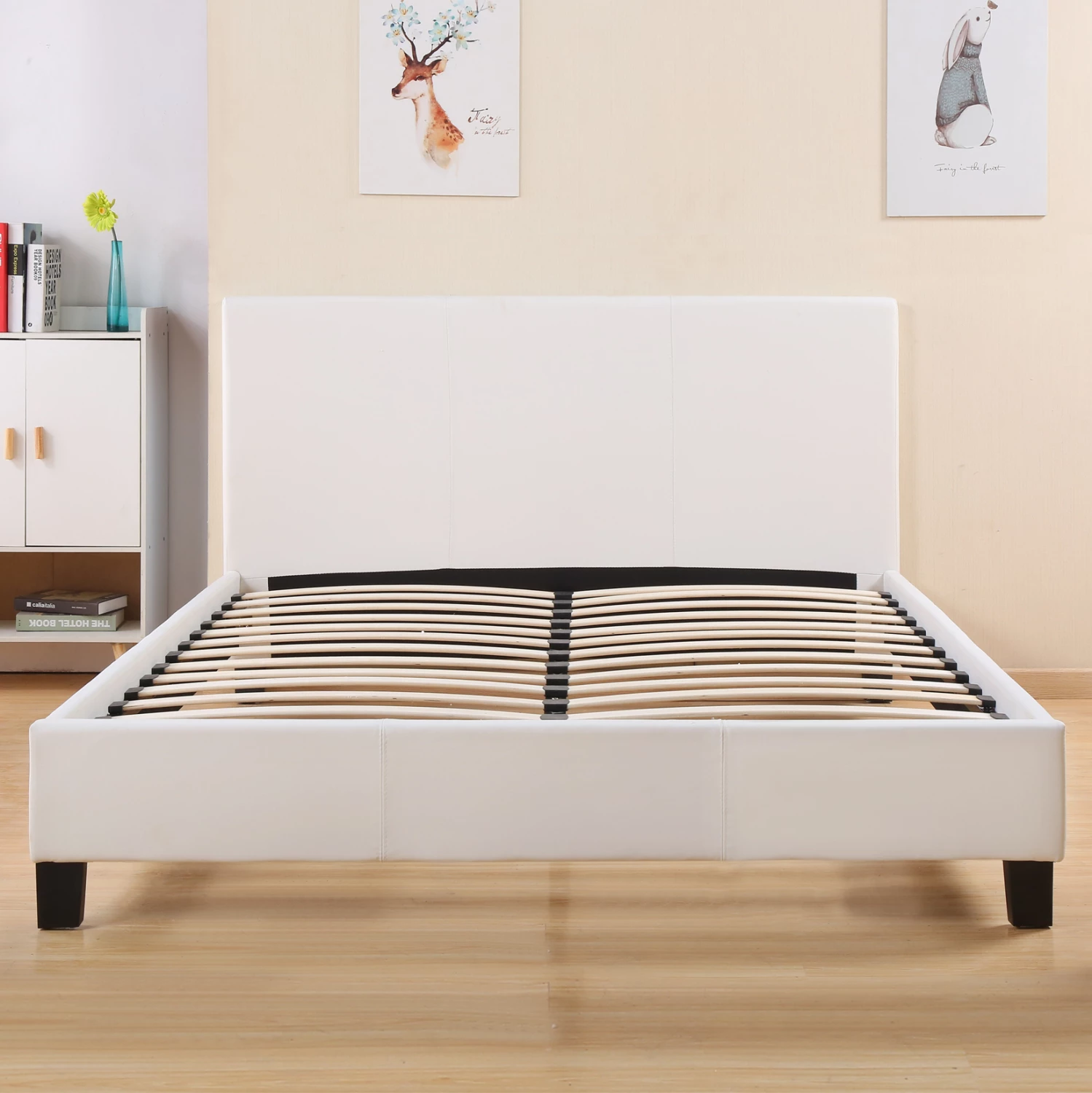 Krevat Becca me PU të bardhë FH553.01 150x200 cm