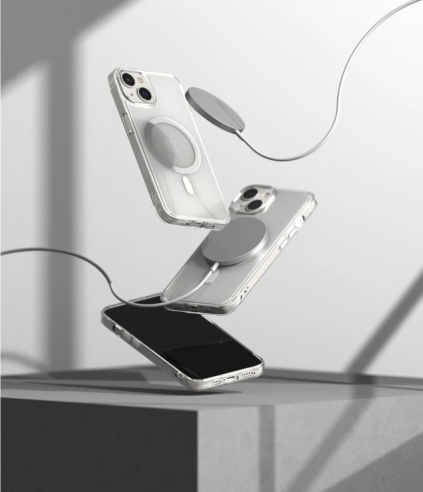Mbështjellës, Ringke, Fusion Magnetic për Apple iPhone 14 Plus 6.7", MagSafe, hibrid TPU+PC, e tejdukshme mat
