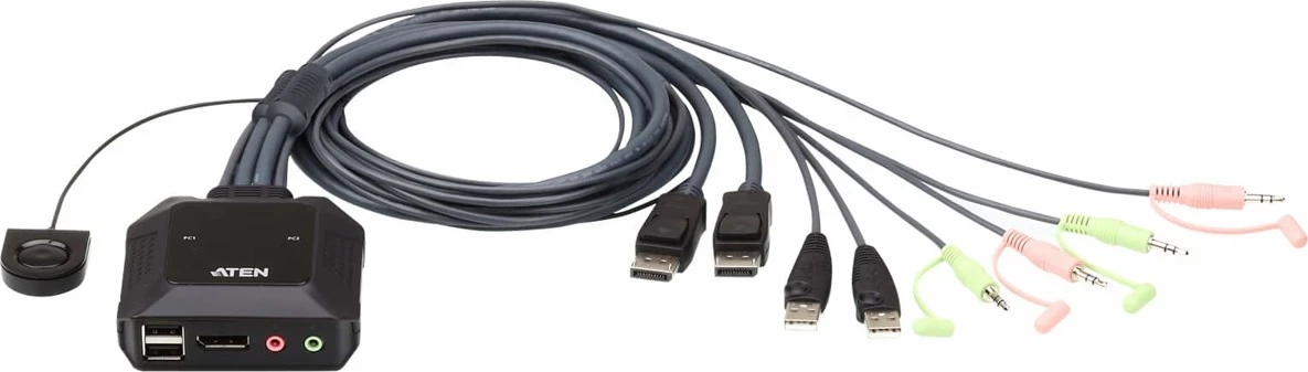 Switch kabllor ATEN 2 USB, DisPlayPort me 2 porte