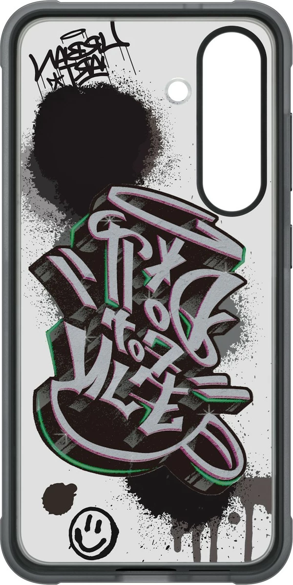 Mbështjellës Samsung Galaxy S25, 15.8 cm (6.2"), Ngjyrë zezë, Shumëngjyrësh