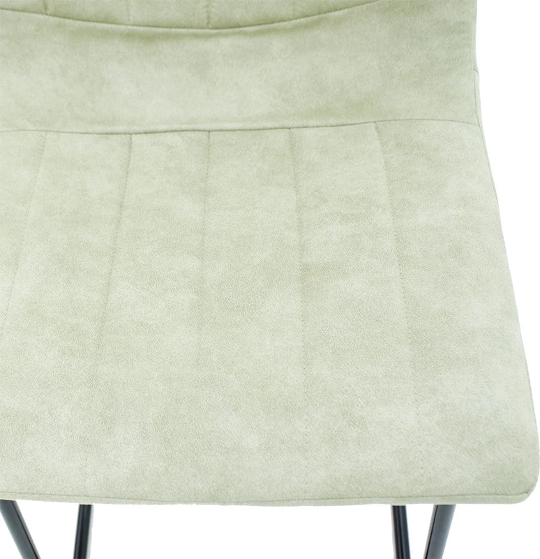 Karrige për bar, këmbë metali të zeza, ngjyrë gri antike