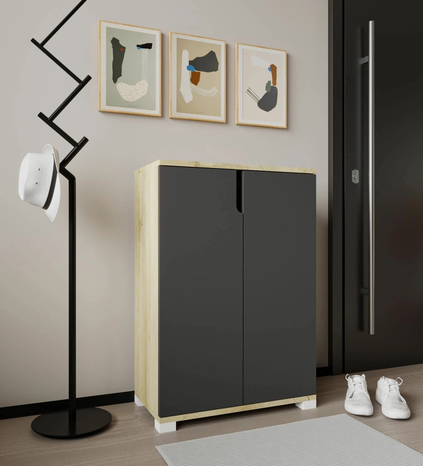 Dollap këpucësh Skye Decor, venedik - lis safir, antracit