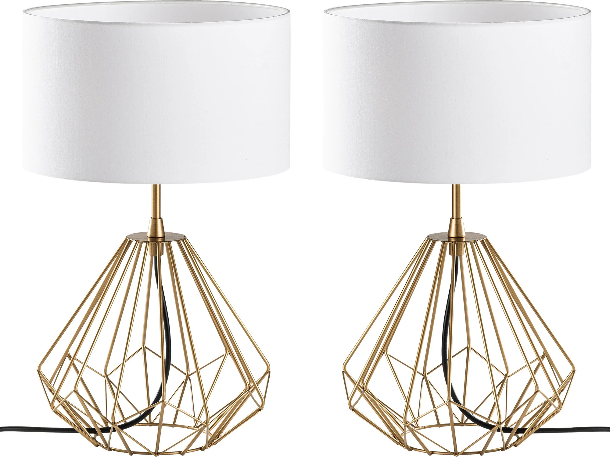 Set llamba tavoline Opviq, Diamond, ngjyrë ari, S-711, 2 copë