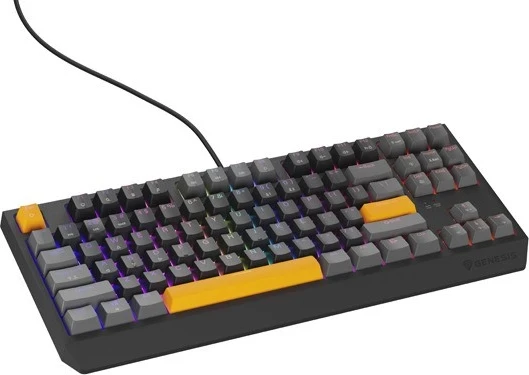 Tastierë mekanike Genesis Thor 230, TKL, RGB pozitiv Outemu Red, ngjyrë gri