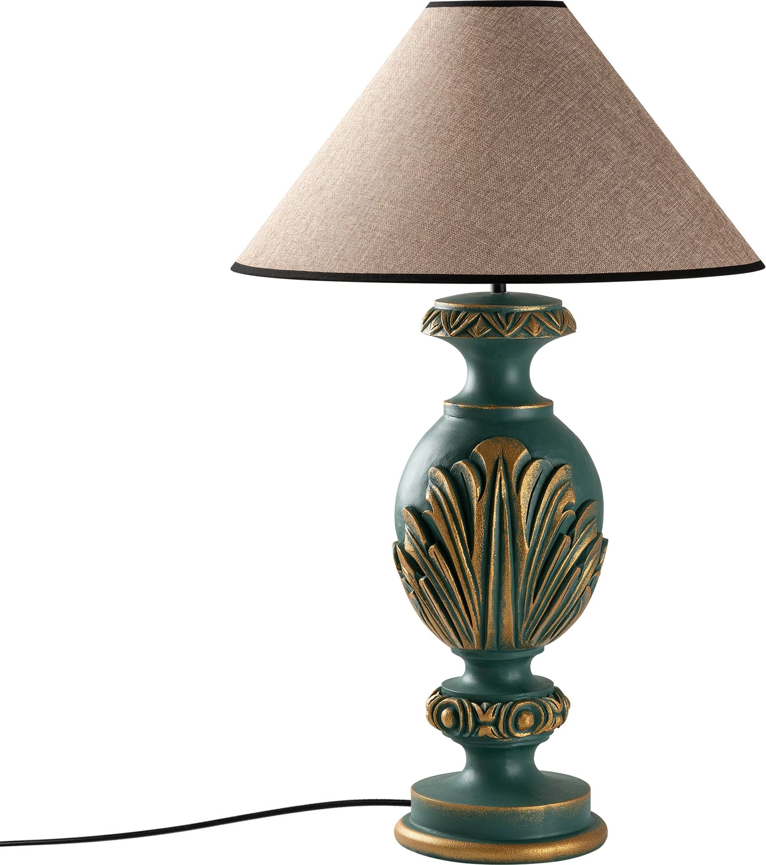 Llambë tavoline Opviq, ELEGANZE-5314, jeshile dhe kafe e çelët