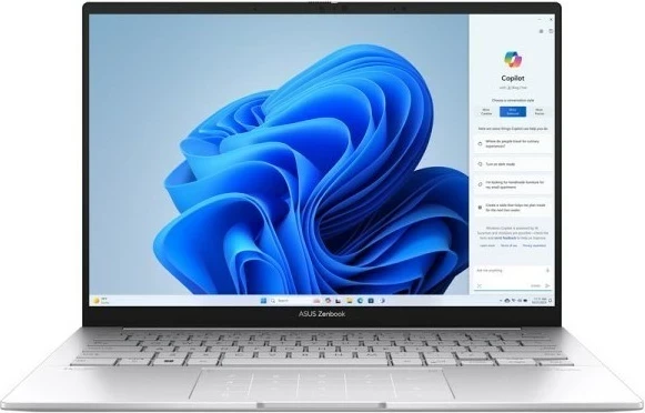 Laptop ASUS Zenbook 14 OLED UX3405MA-PP174W, Intel Core Ultra 5, 16 GB RAM, 1TB SSD, Foggy Silver