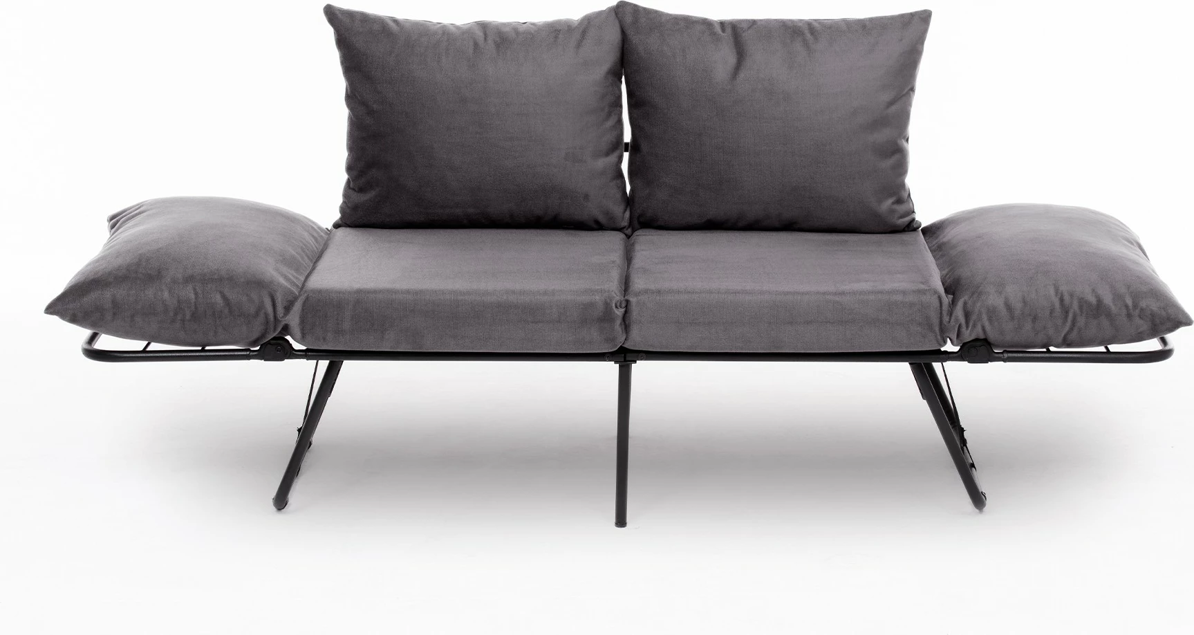 Divan 2-vendësh, shndërrohet në shtrat, ngjyrë gri, Viper