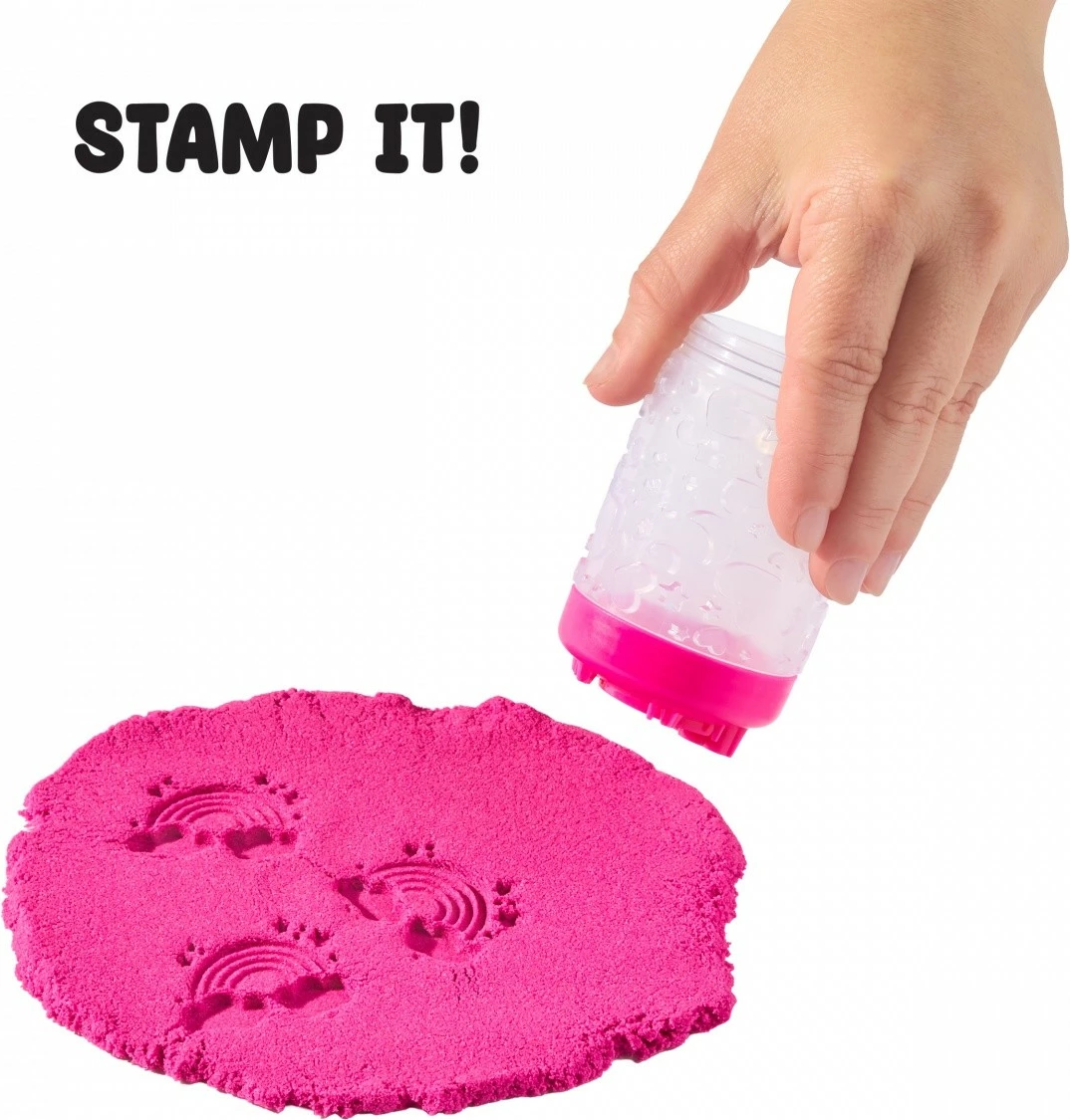 set rërë kinetike, MGA Wonder Factory Never Dry Sand Mega Bag 544913-EUC/553281, 2 lbs 3+, portokalli/kuqe