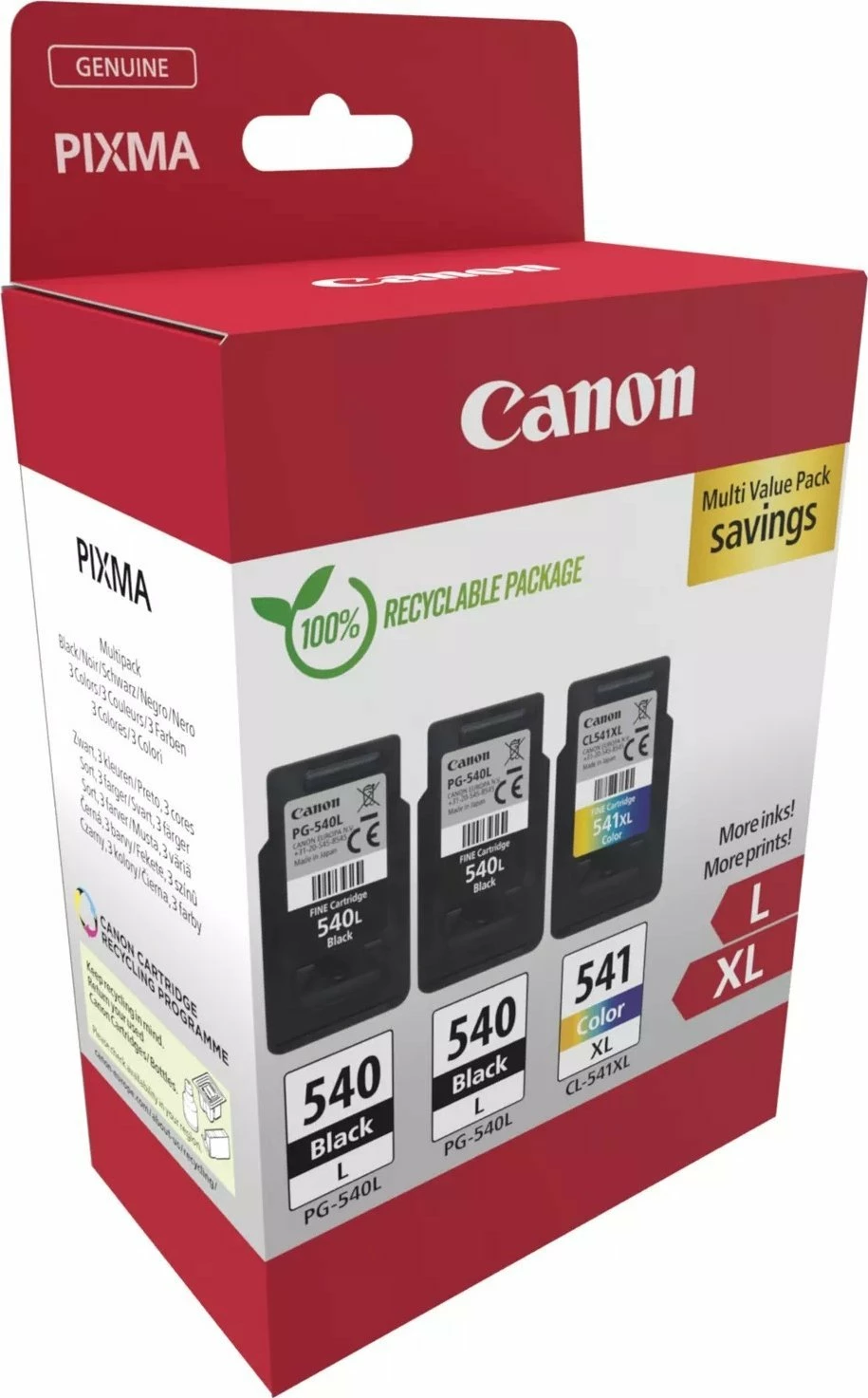 Kartrixhe boje Canon PG-540L x2 / CL-541XL, multi pack (2x e zezë + 1x ngjyrë)