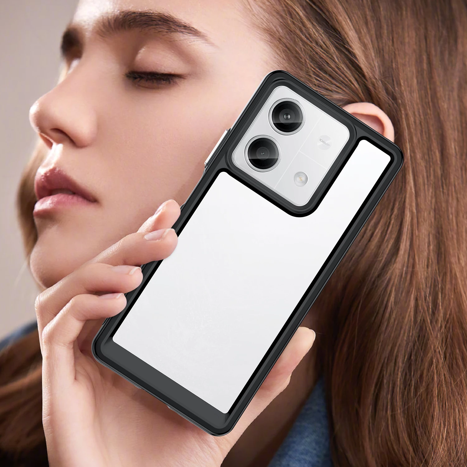 Mbështjellës Hurtel Outer Space për Xiaomi Redmi Note 13 Pro+, i zi