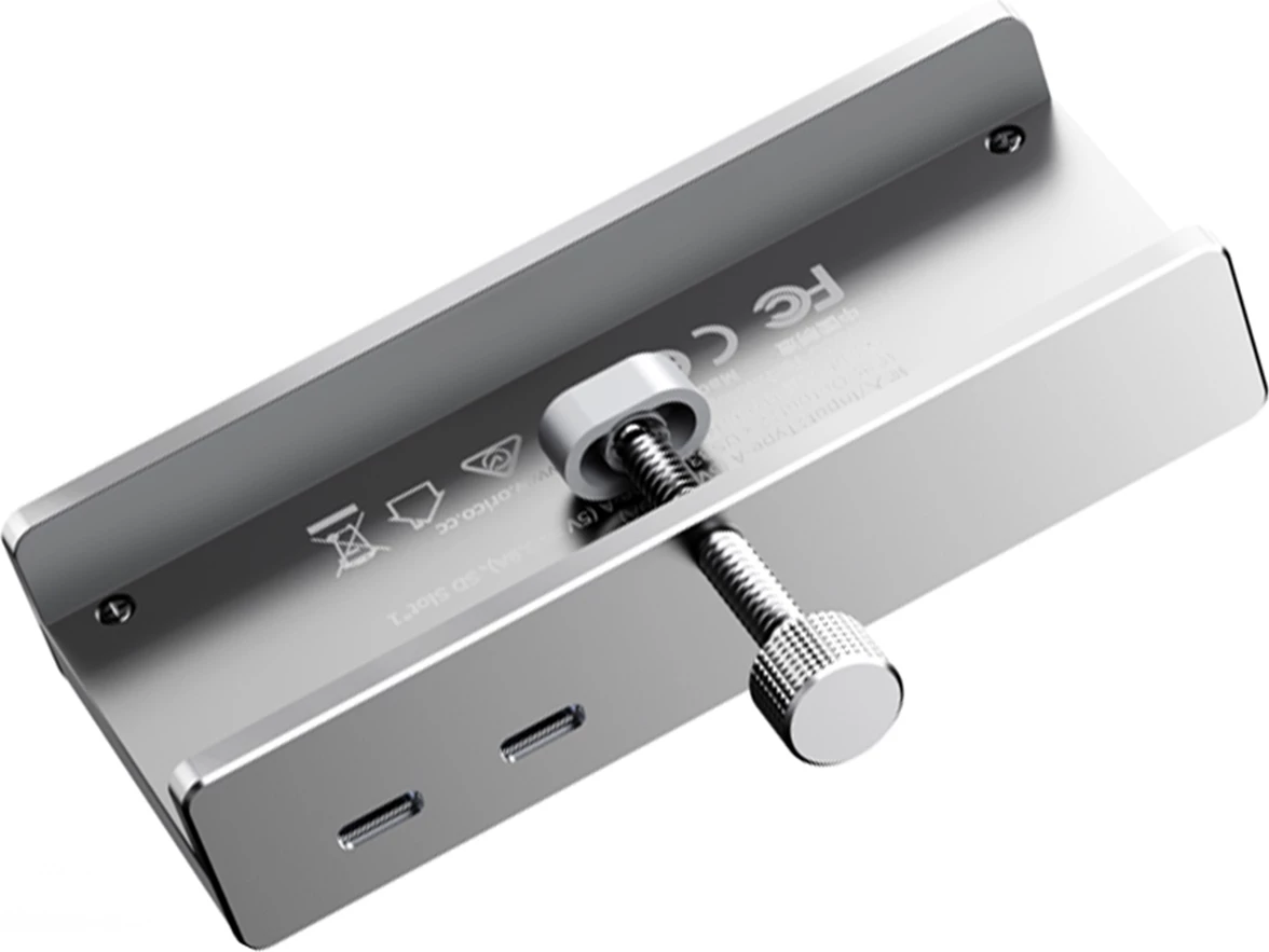 Kasë Orico MH5PMM me kapëse, USB-C/2x USB-A 3.0, SD & TF, 3.5mm Audio, e zezë