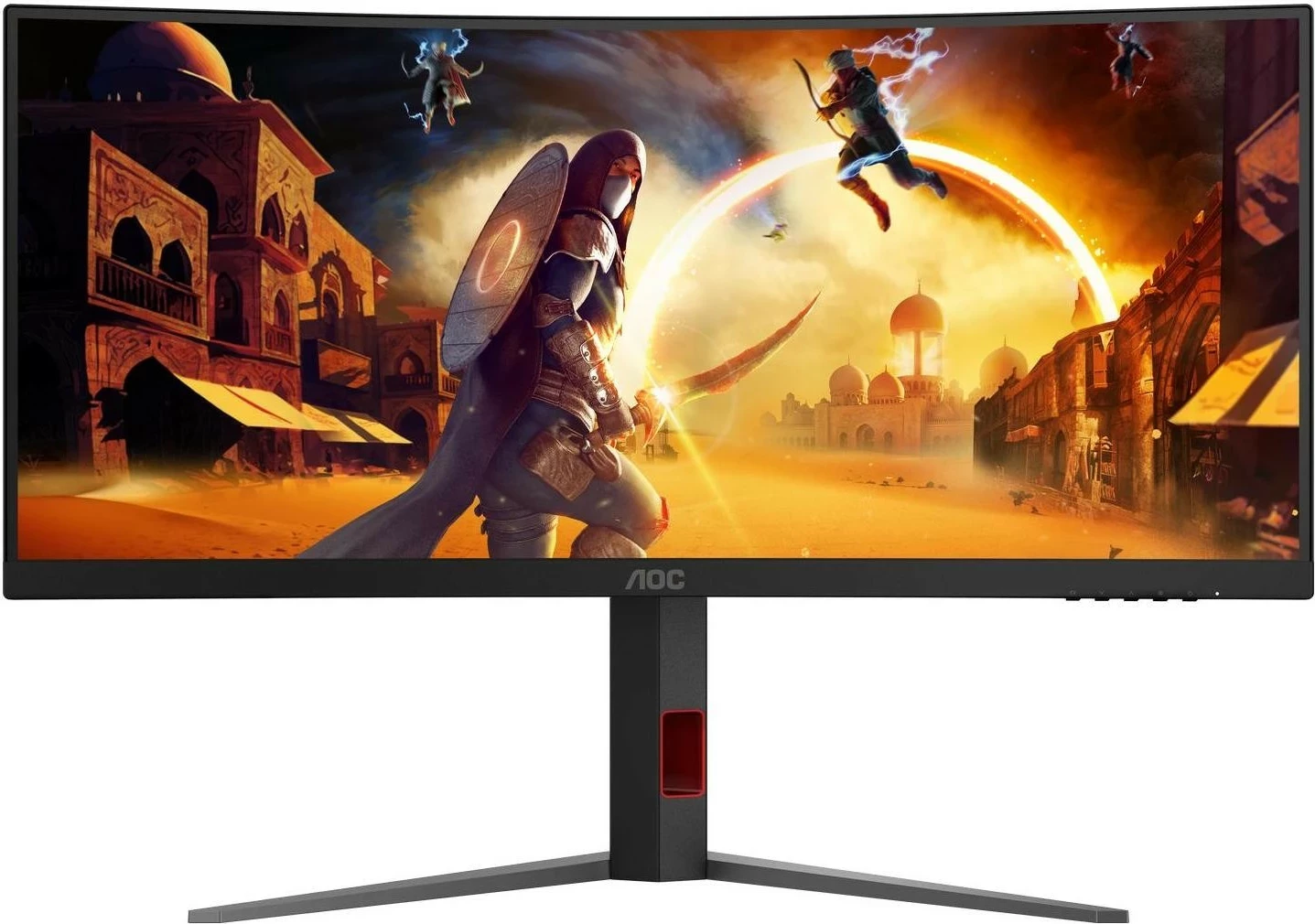 Monitor gaming AOC CU34G4, 34 inch, UWQHD, 180Hz, Fast VA, 0.5ms, i zi