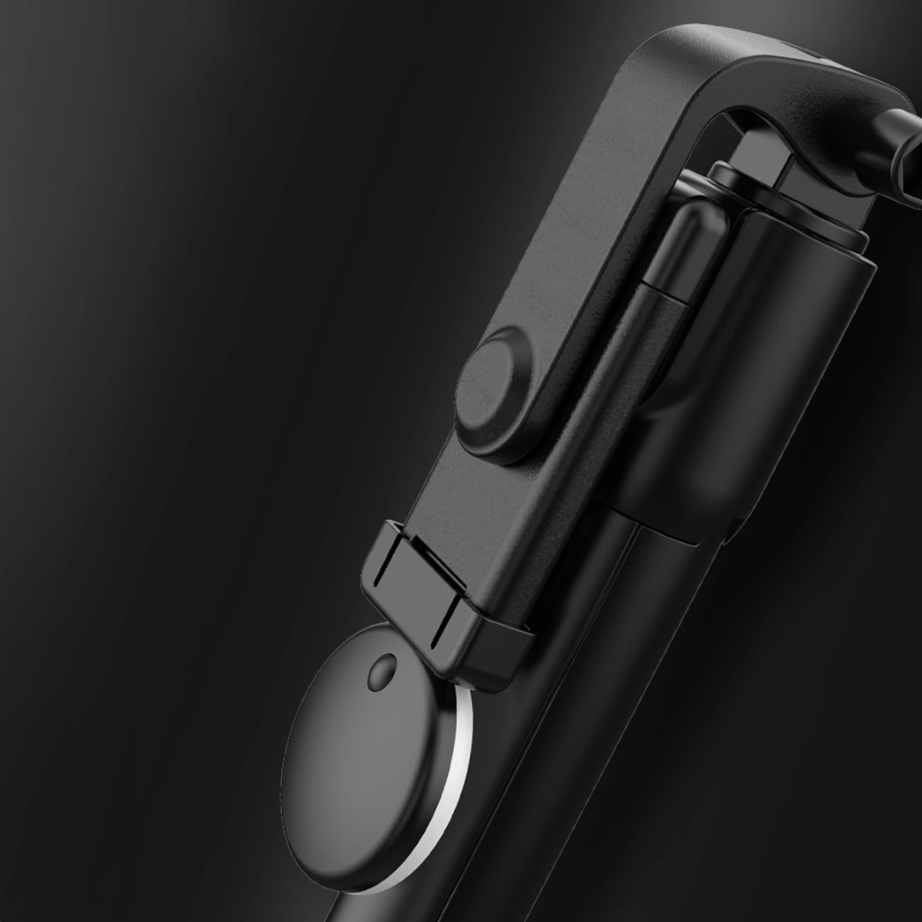 Selfie stick Hurtel WR1YXS me tripod teleskopik, llambë LED, Bluetooth, 71 cm, e zezë