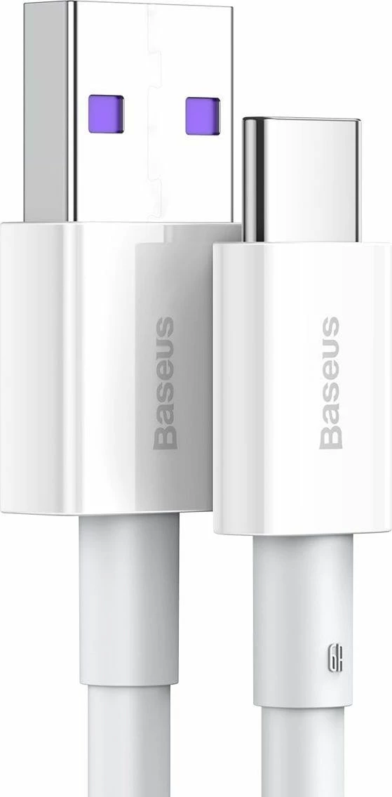 Kabllo USB Baseus CATYS-A02, USB-A në USB-C, 2 m, 66 W, USB 2.0, e bardhë
