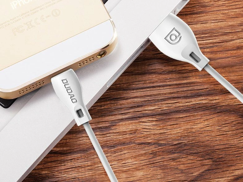 Kabllo Lightning Dudao L4L, 2m, 2.1A, e bardhë