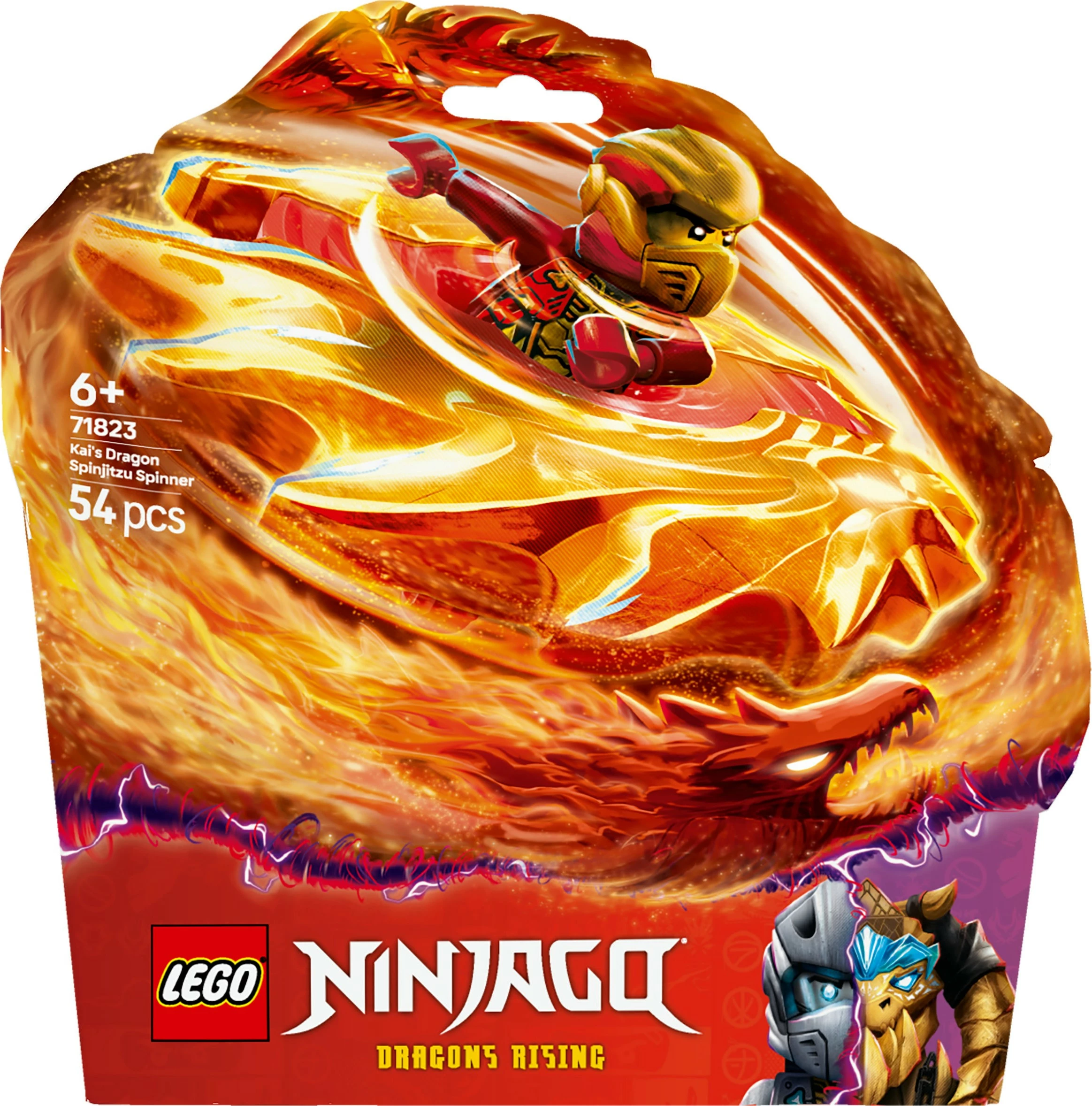 Set ndërtimi LEGO Ninjago 71823 Kais Drachen-Spinjitzu-Spinner, 54 pjesë, multikolor