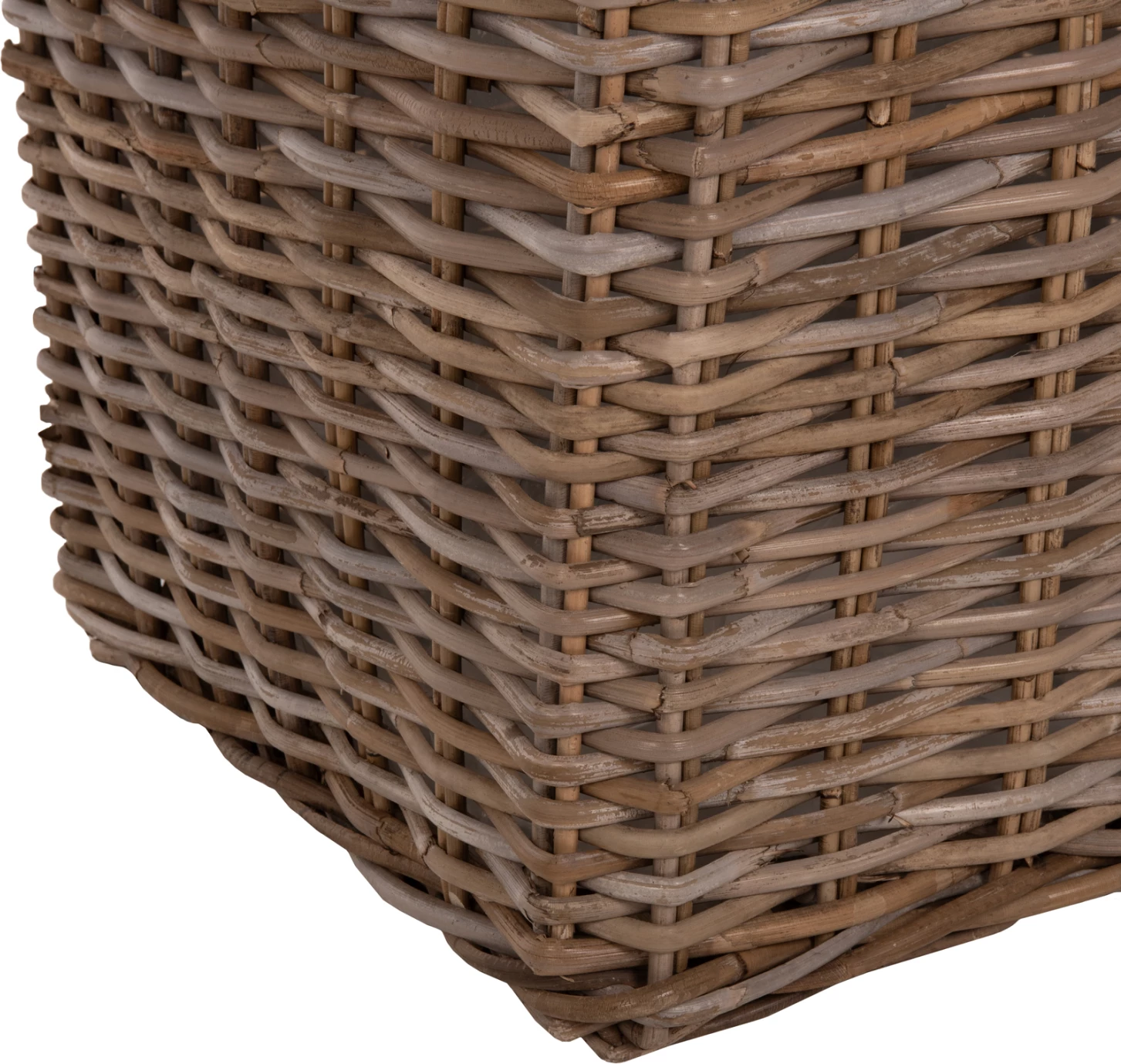 Shporta dekorative KATER 4PCS FH9657 KUBU rattan në gri 52x52x50-57Hcm