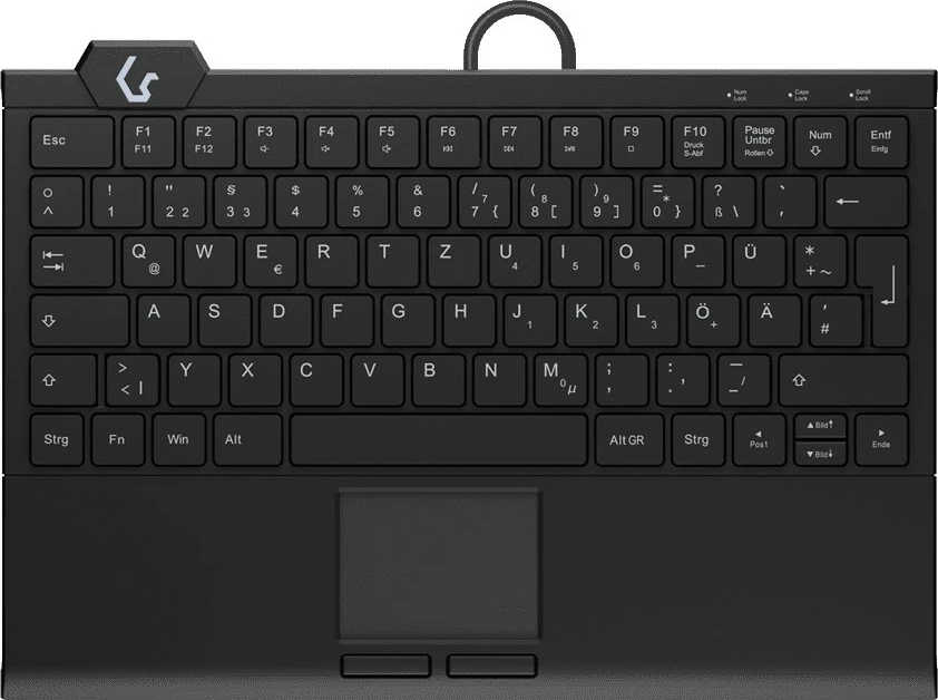 Tastierë KeySonic KSK-5210ELU, me kabllo, USB, QWERTZ, LED, e zezë