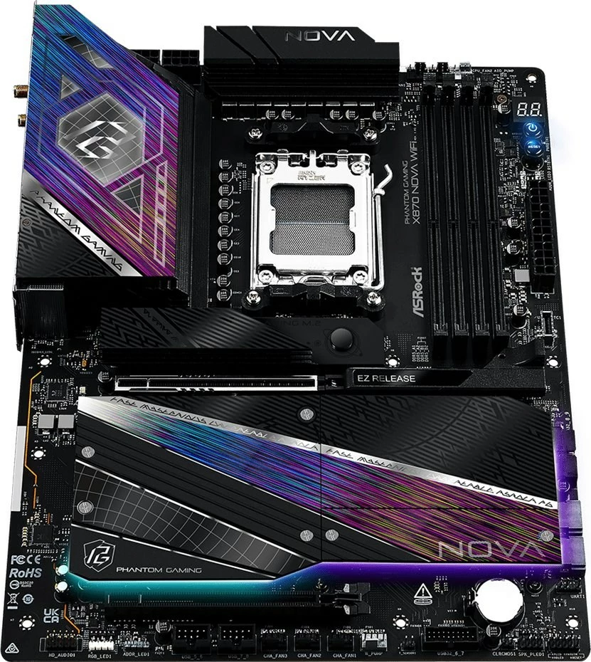 Pllakë amë Asrock X870 NOVA WIFI, ATX, për AMD, e zezë