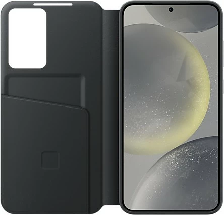 Mbështjellës Samsung Smart View Case për Galaxy S24+, wallet case, e zezë