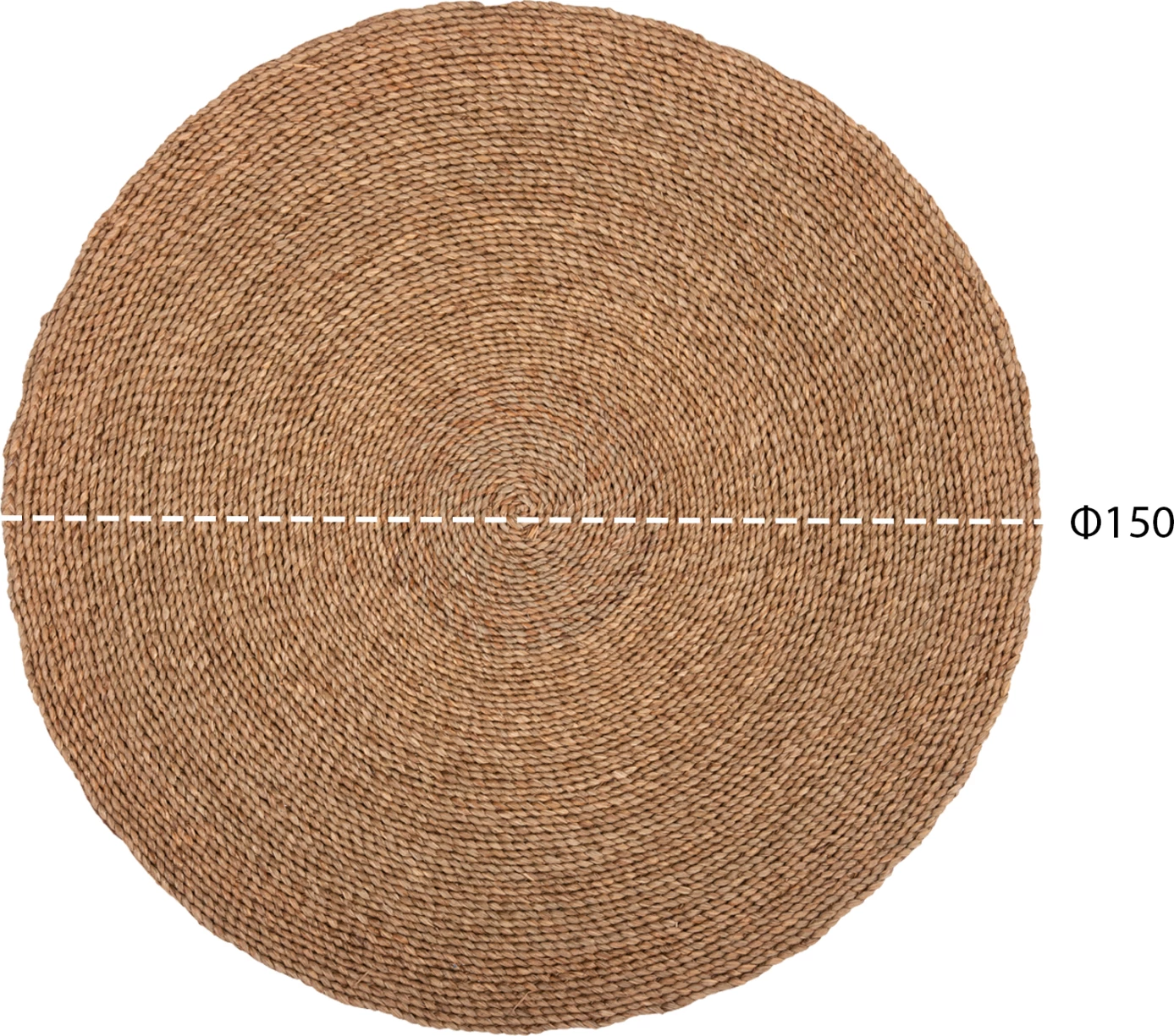 Tapet i rrumbullakët CRATER FH7849, bari Mendong, ngjyrë natyrale, Φ150cm