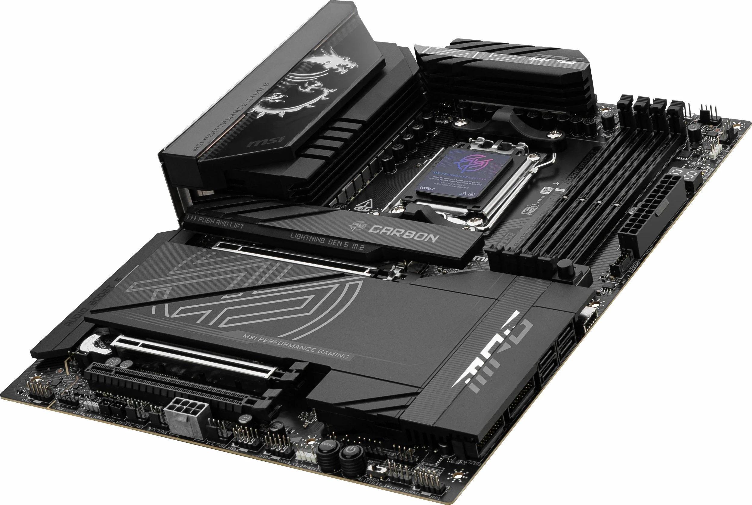 Pllakë amë MSI MPG X870E CARBON WIFI, AMD X870E, ATX, DDR5 256GB, Wi‑Fi 7, e zezë