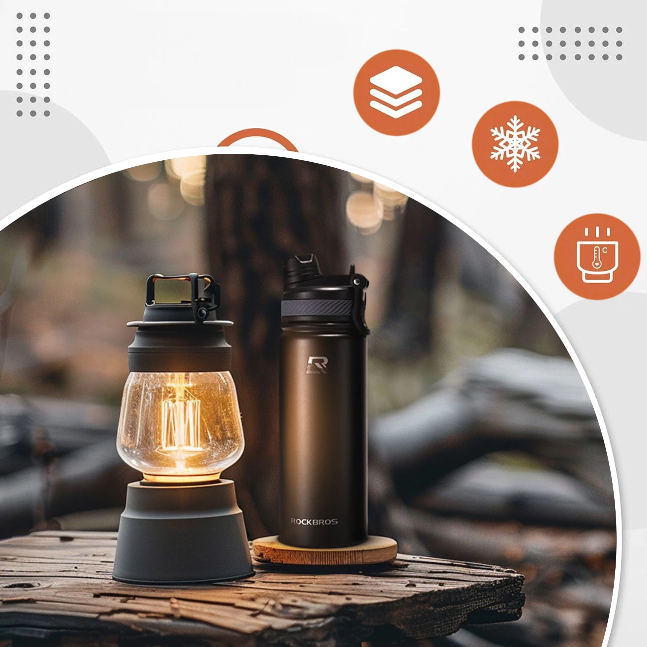 Termos sportiv Rockbros 35210029001, 550 ml, i zi