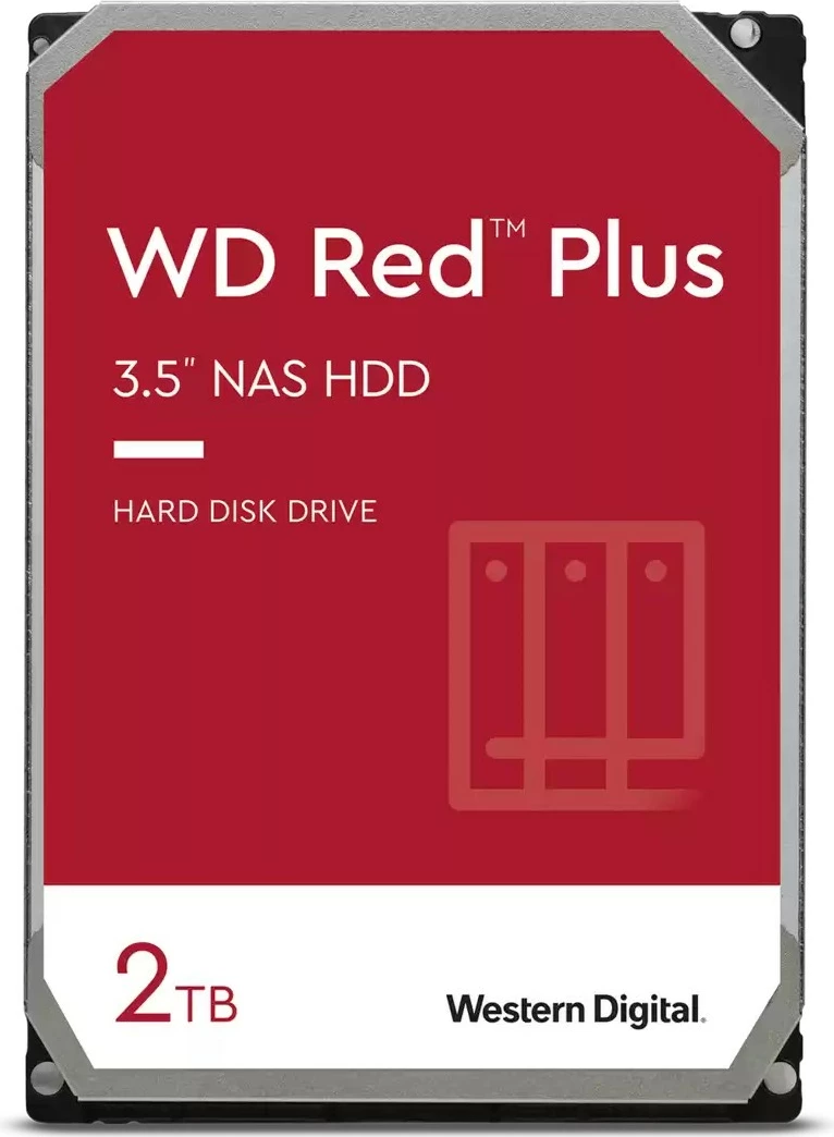 Hard disk Western Digital Red Plus WD20EFPX, 2 TB, 5400 RPM, 64 MB, 3.5", Serial ATA