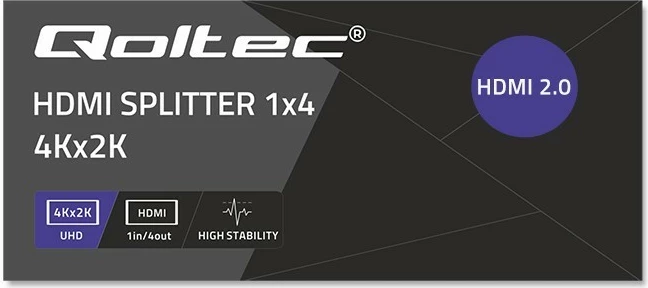 Splitter HDMI Qoltec 51799, 1x4, 4K/60Hz, i zi