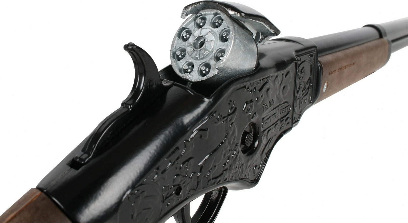 Pushkë lodër metalike Pulio Gonher 15599/6, me 8 naboi, e zezë/ngjyrë druri