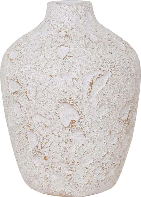 Vazo dekorative Thassos, ngjyrë e bardhë-bezhë, 30x30x40cm, MgO