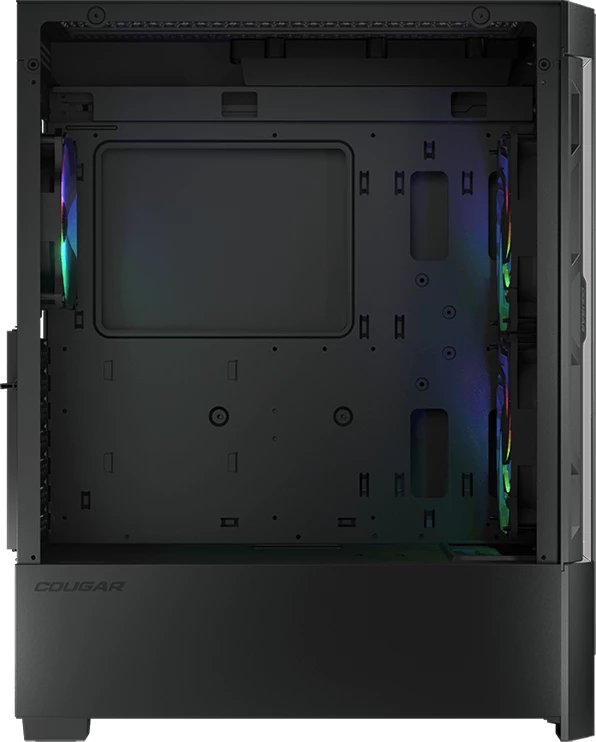 Kasë COUGAR DUOFACE RGB Mid Tower, ATX, xham i temperuar, 3 ventilatorë, e zezë