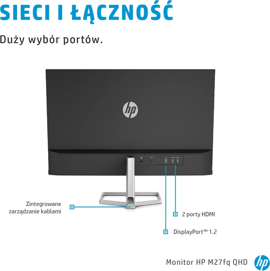 Monitor LED HP M27, 27'', Quad HD, argjend