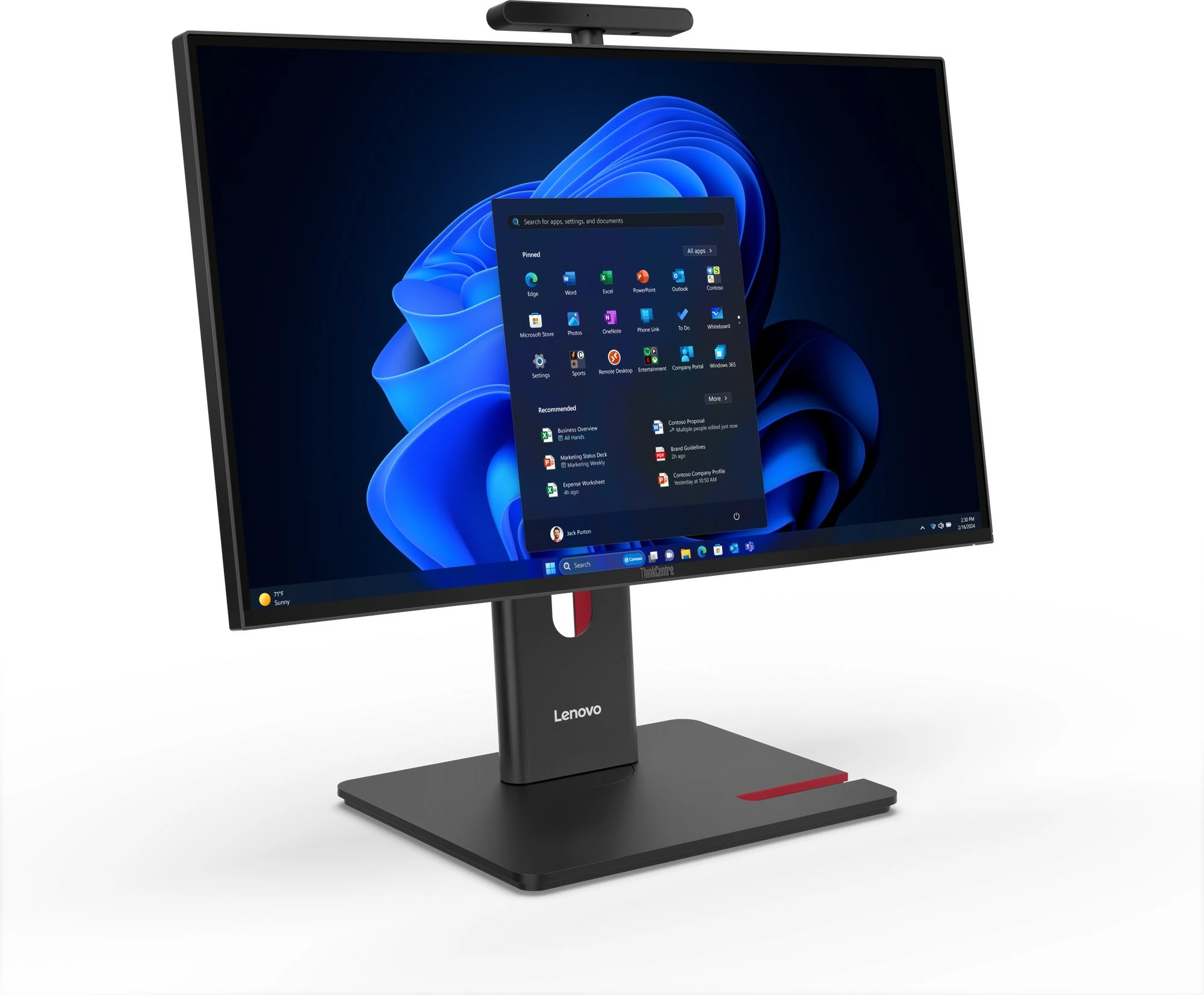 Kompjuter All-in-One Lenovo ThinkCentre u7 265 vPro ENT, 32GB RAM, 512GB SSD, 23.8 QHD, Windows 11 Pro