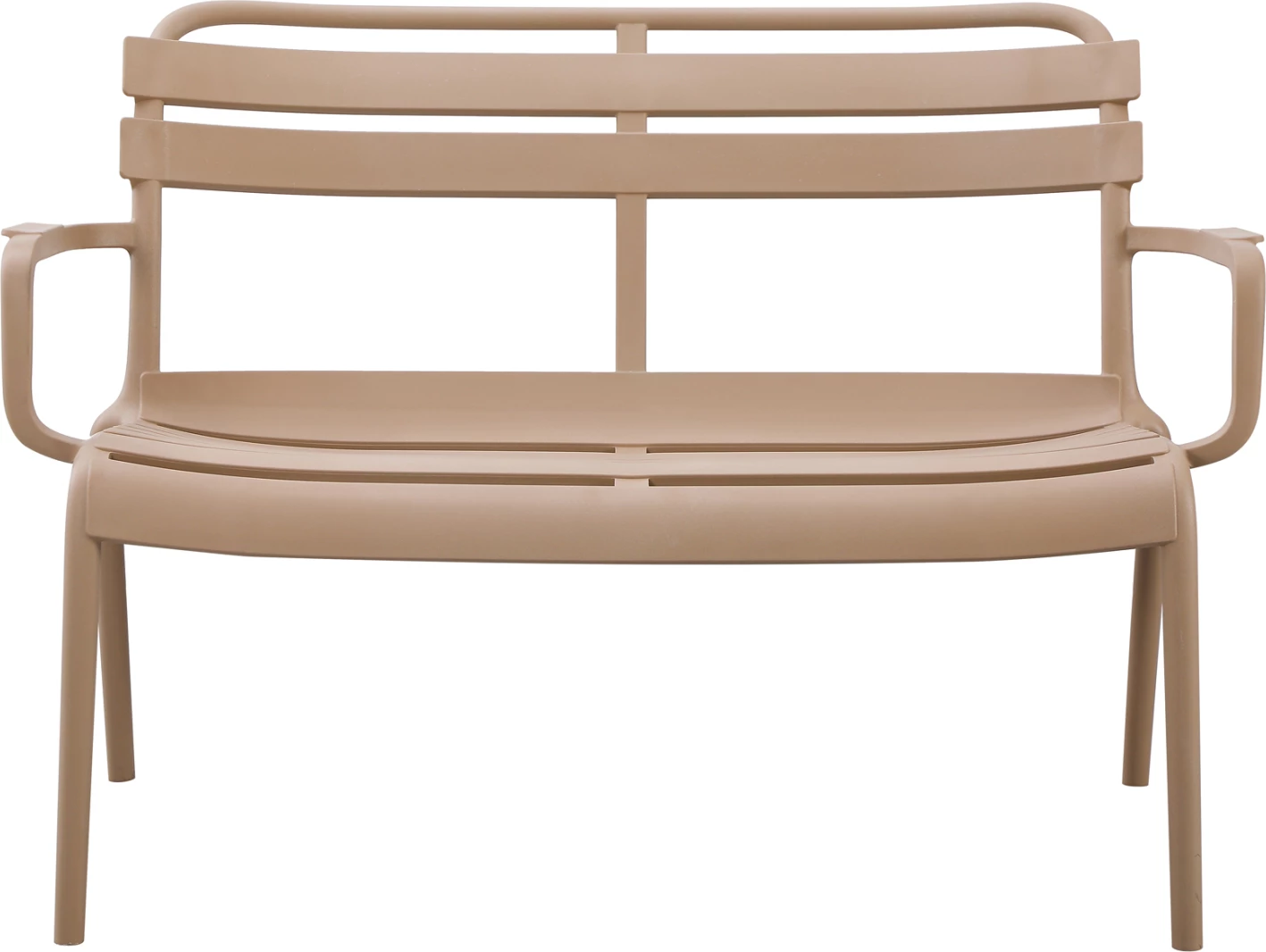 Stol dy vendësh KORVER, polipropilen, ngjyrë kapuçino, FH6332.04, 113x65x76cm