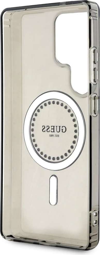 Mbështjellës Guess për Samsung Galaxy S25 Ultra, MagSafe, i zi, me rhinestones