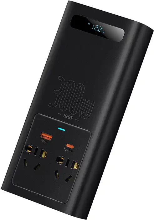 Inverter energjie për veturë Baseus CGNB0101, 300W, 220V, e zezë