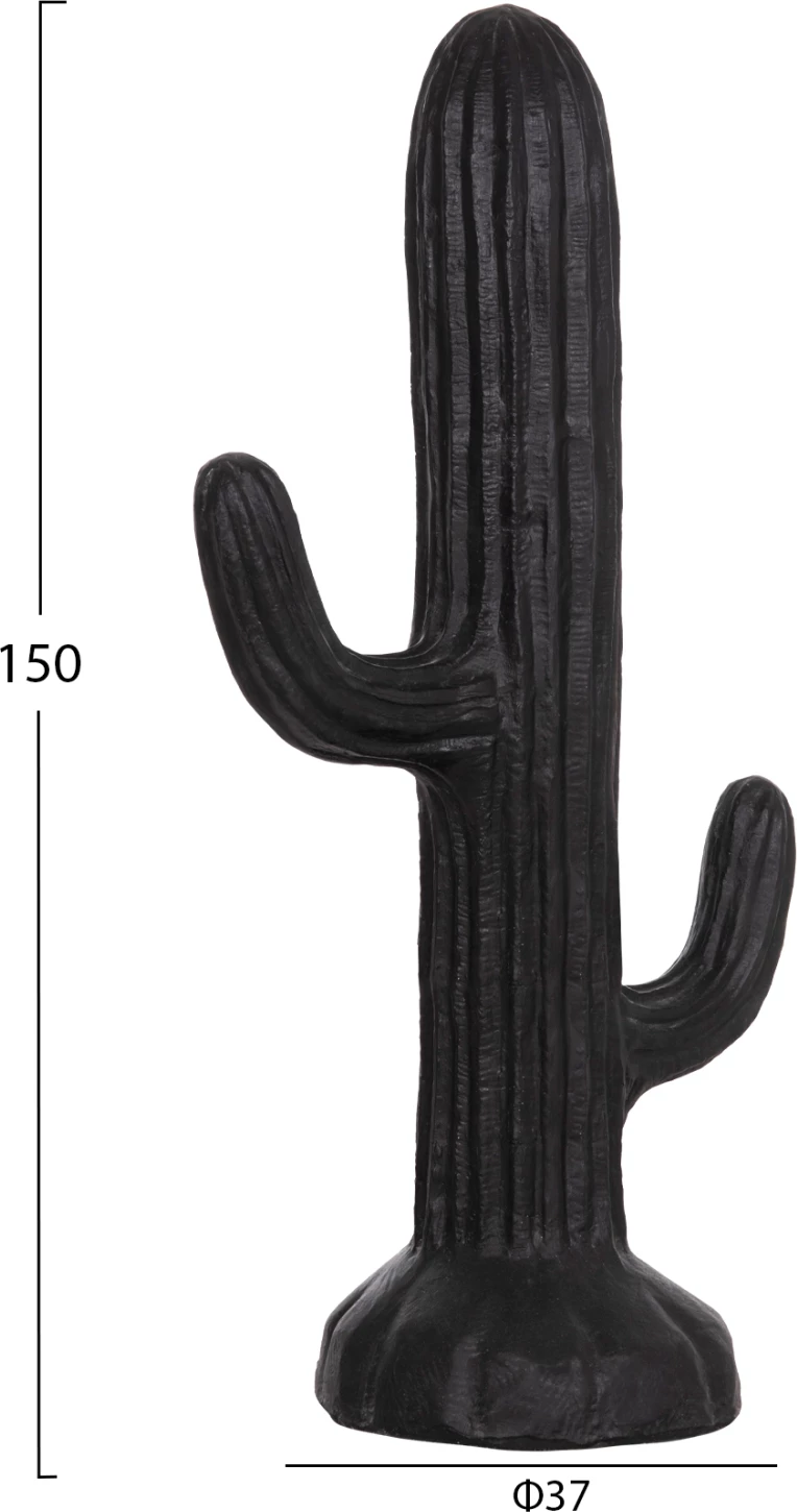Dekor kaktusi për dysheme, ngjyrë e zezë, FH4386.01L, 63x37x150cm