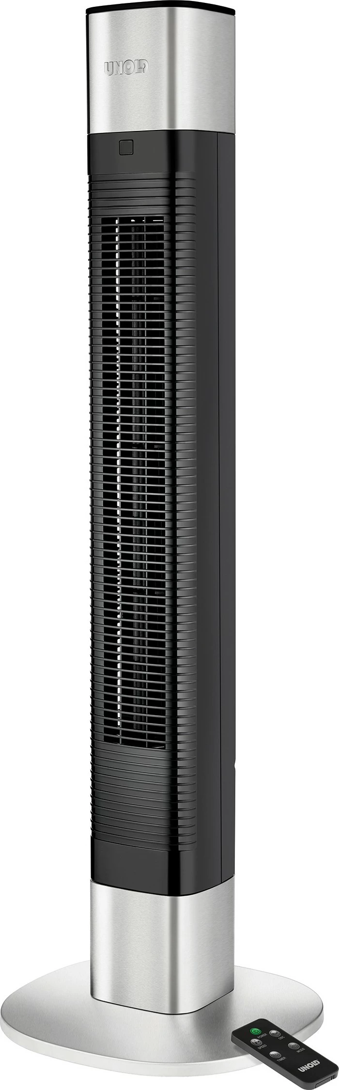 Ventilator kullë UNOLD Edel, LED display, 3 shpejtësi, timer 8 orë, i zi/çelik